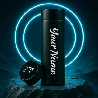 Smart Thermo Bottle with Temperature Display – Stainless Steel