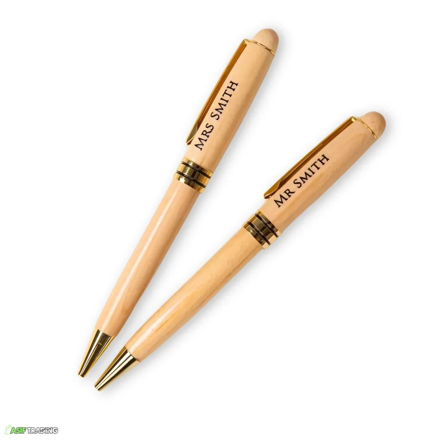 Customized Name Luxury Wooden Ballpoint Pen Gift Set with Wooden Box