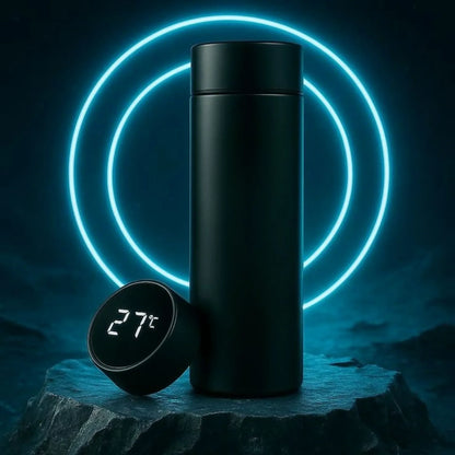 Smart Thermo Bottle with Temperature Display – Stainless Steel