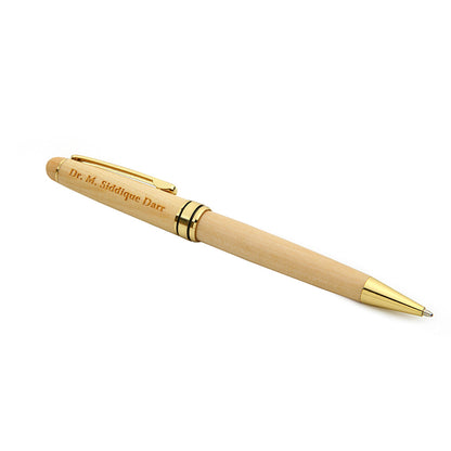 Executive Wooden Pen With Engraved Name (Wooden Set)