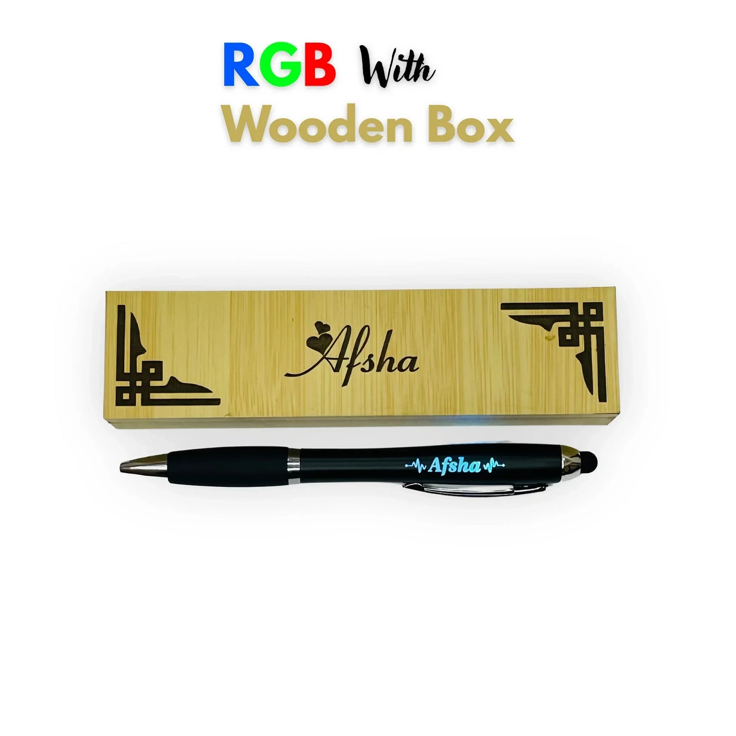 Customized Name Engraved Pen with Neon Light