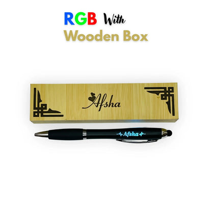 Customized Name Engraved Pen with Neon Light
