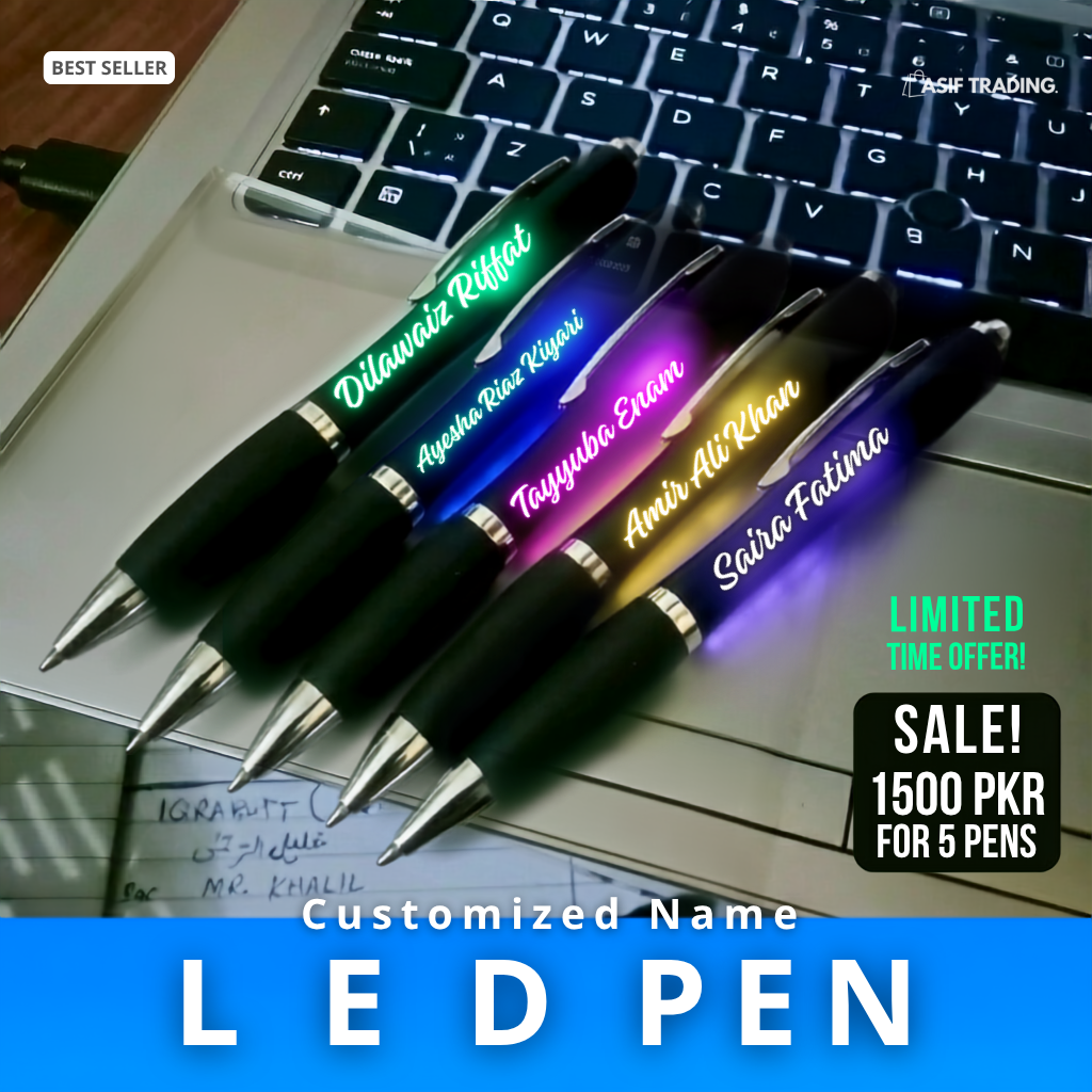 PERSONALISED LIGHT PEN WITH YOUR NAME