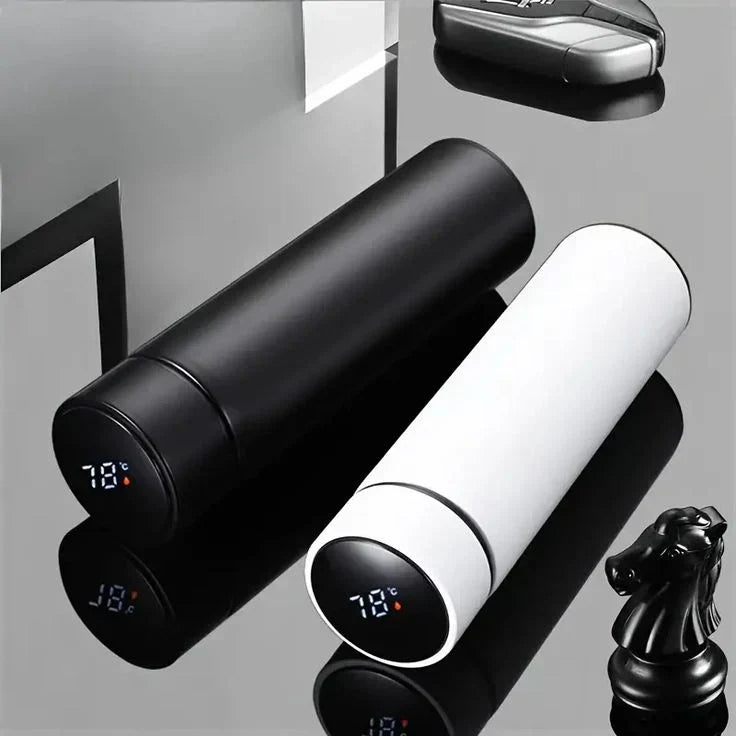 Smart Thermo Bottle with Temperature Display – Stainless Steel